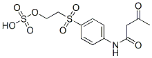 3-オキソ-N-[4-[[2-(スルホオキシ)エチル]スルホニル]フェニル]ブタンアミド 化学構造式