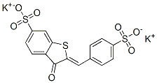 dipotassium 2,3-dihydro-3-oxo-2-[(4-sulphonatophenyl)methylene]benzo[b]thiophene-6-sulphonate Structure