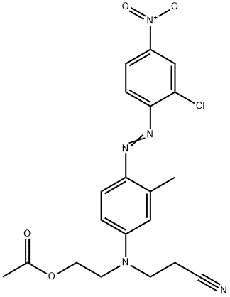 N-[(2-乙酰氧)乙基][4-[(2-氯-4-硝基苯基)偶氮]-N-甲基苯基]氨基]丙腈,68516-64-3,结构式