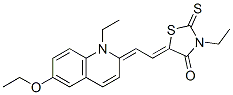 5-[(6-ethoxy-1-ethyl-(1H)-quinolin-2-ylidene)ethylidene]-3-ethyl-2-thioxothiazolidin-4-one Structure