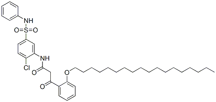 N-[5-(anilinosulphonyl)-2-chlorophenyl]-3-[o-(octadecyloxy)phenyl]-3-oxopropionamide Structure