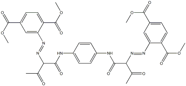 tetramethyl 2,2'-[1,4-phenylenebis[imino(1-acetyl-2-oxoethane-1,2-diyl)azo]]bisterephthalate