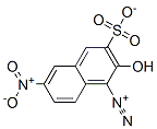 2-Hydroxy-6-nitro-3-sulfonato-1-naphthalenediazonium Struktur