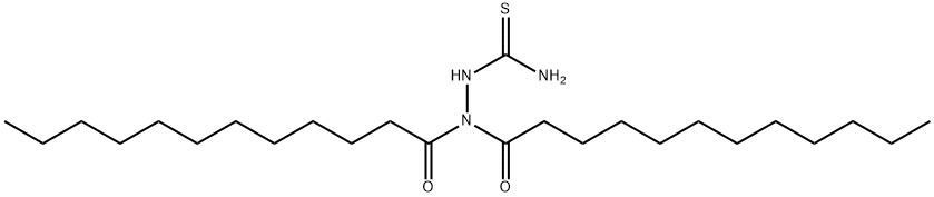 Dodecanoic acid 2-(aminothioxomethyl)-2-(1-oxododecyl) hydrazide,68516-83-6,结构式