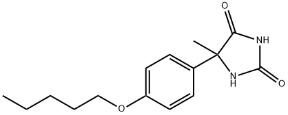 5-[p-(Pentyloxy)phenyl]-5-methylhydantoin Struktur