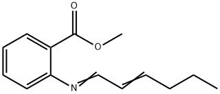 2-(2-ヘキセニリデンアミノ)安息香酸メチル 化学構造式