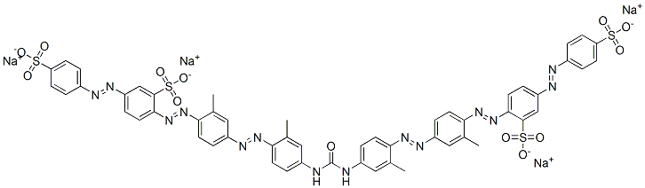 tetrasodium 2,2'-[carbonylbis[imino(2-methyl-4,1-phenylene)azo(2-methyl-4,1-phenylene)azo]]bis[5-[(4-sulphonatophenyl)azo]benzenesulphonate]  Structure