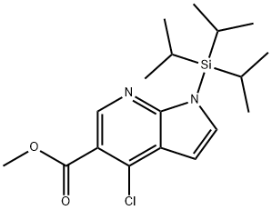 4-氯-1- [三(丙-2-基)甲硅烷基] -1H-吡咯并[2,3-B]吡啶-5-甲酸甲酯,685513-97-7,结构式