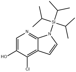 4-クロロ-1-(トリイソプロピルシリル)-1H-ピロロ[2,3-B]ピリジン-5-オール 化学構造式