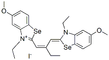 3-ethyl-2-[2-[(3-ethyl-5-methoxy-3H-benzoselenazol-2-ylidene)methyl]but-1-enyl]-5-methoxybenzoselenazolium iodide,68555-40-8,结构式