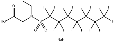 N-エチル-N-[(ペンタデカフルオロヘプチル)スルホニル]グリシンナトリウム 化学構造式