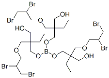 Boric acid tris[2-ethyl-2-[(2,3-dibromopropoxy)methyl]-3-hydroxypropyl] ester,68555-83-9,结构式