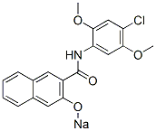 N-(4-クロロ-2,5-ジメトキシフェニル)-3-ソジオオキシ-2-ナフタレンカルボアミド 化学構造式
