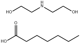 庚酸与2,2'-亚氨基双乙醇的化合物,68568-51-4,结构式