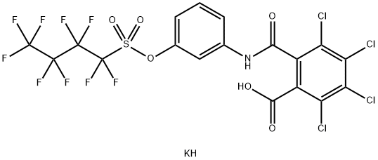 potassium 2,3,4,5-tetrachloro-6-[[[3-[[(nonafluorobutyl)sulphonyl]oxy]phenyl]amino]carbonyl]benzoate Structure