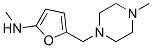 2-Furanamine,  N-methyl-5-[(4-methyl-1-piperazinyl)methyl]- 化学構造式