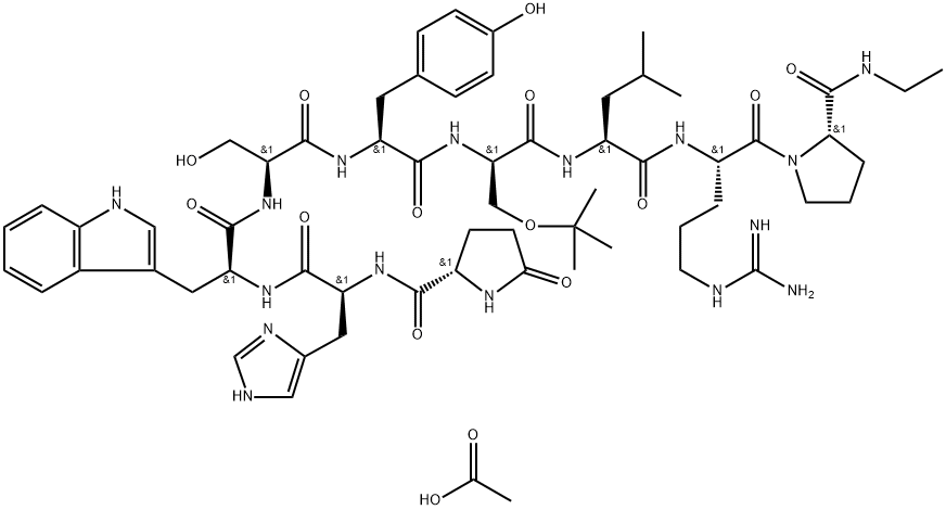 醋酸布舍瑞林, 68630-75-1, 结构式