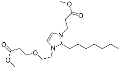 methyl 2-heptyl-2,3-dihydro-3-[2-(3-methoxy-3-oxopropoxy)ethyl]-1H-imidazole-1-propionate,68630-93-3,结构式