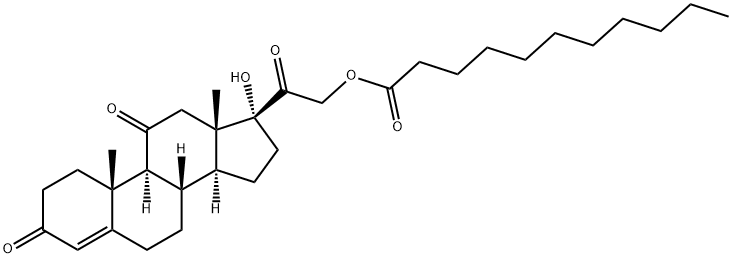 17,21-dihydroxypregn-4-ene-3,11,20-trione 21-undecanoate Structure