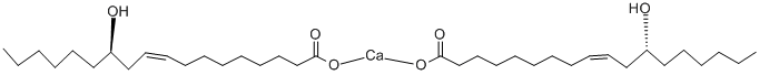 R-(Z)-12-羟基-9-十八烯酸钙盐(2:1),6865-33-4,结构式