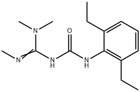 N-(2,6-Diethylphenyl)-N'-[(dimethylamino)(methylamino)methylene]urea 结构式