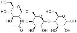 4-O-(6-O-[2-ACETAMIDO-2-DEOXY-BETA-D-GLUCO-PYRANOSYL]-BETA-D-GALACTO-PYRANOSYL)-D-GLUCO-PYRANOSE 化学構造式