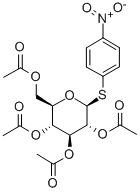 4'-Nitrophenyl-2,3,4,6-tetra-O-acetyl-1-thio-β-D-glucopyranosid,68667-01-6,结构式