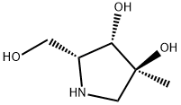 3,4-Pyrrolidinediol,2-(hydroxymethyl)-4-methyl-,(2R,3S,4S)-(9CI) 结构式