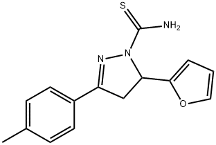 5-(FURAN-2-YL)-3-P-TOLYL-4,5-DIHYDRO-1H-PYRAZOLE-1-CARBOTHIOAMIDE Struktur