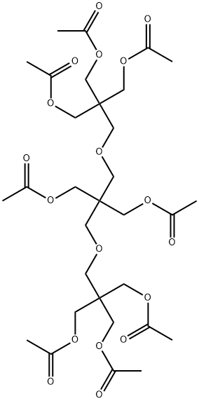 2,2-ビス[[3-(アセチルオキシ)-2,2-ビス[(アセチルオキシ)メチル]プロポキシ]メチル]-1,3-プロパンジオールジアセタート 化学構造式