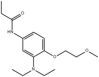N-[3-(ジエチルアミノ)-4-(2-メトキシエトキシ)フェニル]プロパンアミド 化学構造式