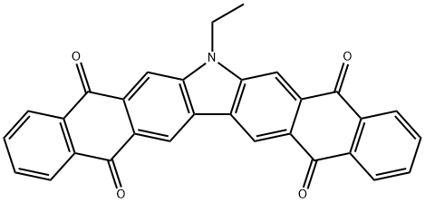 7-エチル-7H-ジナフト[2,3-b:2',3'-h]カルバゾール-5,9,14,17-テトラオン 化学構造式