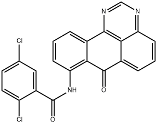 2,5-ジクロロ-N-(7-オキソ-7H-ベンゾ[e]ペリミジン-8-イル)ベンズアミド 化学構造式