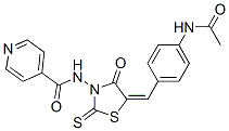 N-[5-[4-(Acetylamino)benzylidene]-4-oxo-2-thioxothiazolidin-3-yl]-4-pyridinecarboxamide Structure