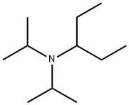 N,N-ジイソプロピル-3-ペンタンアミン 化学構造式