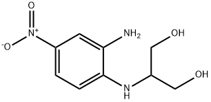 2-[(2-amino-p-nitrophenyl)amino]propane-1,3-diol Struktur