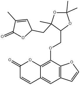 68725-64-4 9-[[5-[(2,5-Dihydro-4-methyl-5-oxofuran-2-yl)methyl]-2,2,5-trimethyl-1,3-dioxolan-4-yl]methoxy]-7H-furo[3,2-g][1]benzopyran-7-one