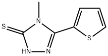 4-甲基-5-(2-噻吩)-2H-1,2,4-三唑-3-硫酮,68744-66-1,结构式