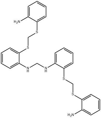 N,N'-bis[2-[[[(2-aminophenyl)thio]methyl]thio]phenyl]methylenediamine ,68758-72-5,结构式