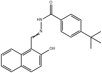 p-(tert-butyl)[(2-hydroxy-1-naphthyl)methylene]benzohydrazide Struktur