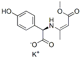 potassium [R(Z)]-(4-hydroxyphenyl)[(3-methoxy-1-methyl-3-oxoprop-1-enyl)amino]acetate Structure