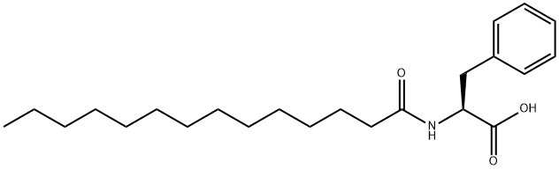 N-十四碳酰基-L-苯丙氨酸,68792-49-4,结构式