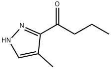 1-Butanone,  1-(4-methyl-1H-pyrazol-3-yl)-,68809-56-3,结构式