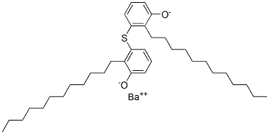 barium thiobis[dodecylphenolate] 化学構造式