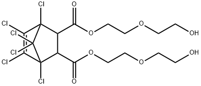 1,4,5,6,7,7-Hexachlorobicyclo[2.2.1]hept-5-ene-2,3-dicarboxylic acid bis[2-(2-hydroxyethoxy)ethyl] ester,68833-65-8,结构式