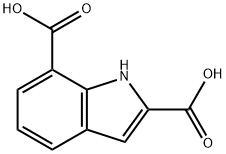 1H-インドール-2,7-ジカルボン酸 化学構造式