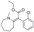 2-氯-Α-(六氢-1-甲基-2H-吖庚因-2-亚基)苯乙酸乙酯,68841-17-8,结构式