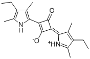 1-(3,5-Dimethyl-4-ethyl-pyrrol-2-yl)-3-(3,5-dimethyl-4-ethyl-pyrrolium-2-ylidene)-cyclobuten-2-one-4-olate,68842-63-7,结构式
