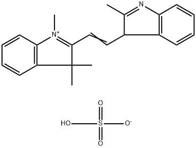 1,3,3-trimethyl-2-[2-(2-methyl-3H-indol-3-yl)vinyl]-3H-indolium hydrogen sulphate Struktur