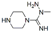 1-Piperazinecarboximidicacid,N-methyl-,hydrazide(9CI) Structure